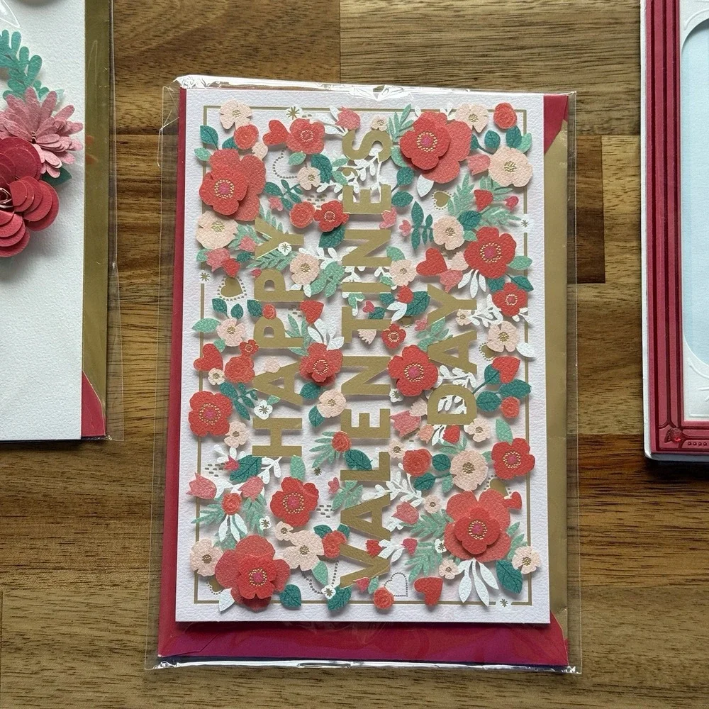 3 Hallmark Valentines Day Cards Happy Valentines Day NEW- SEE PHOTOS & READ